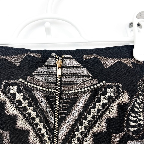 Blaque Label, Black Mini Skirt with Gold Metallic Threading - Picture 7 of 9